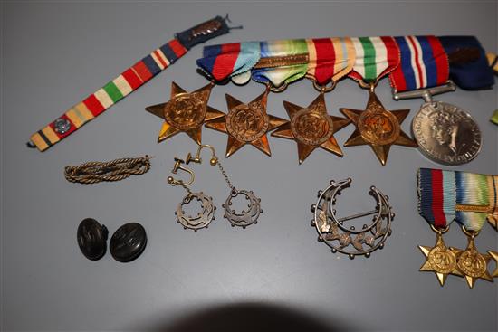 A group of WWII medals